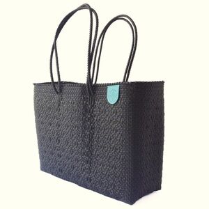 Tin Marin black woven bag handmade